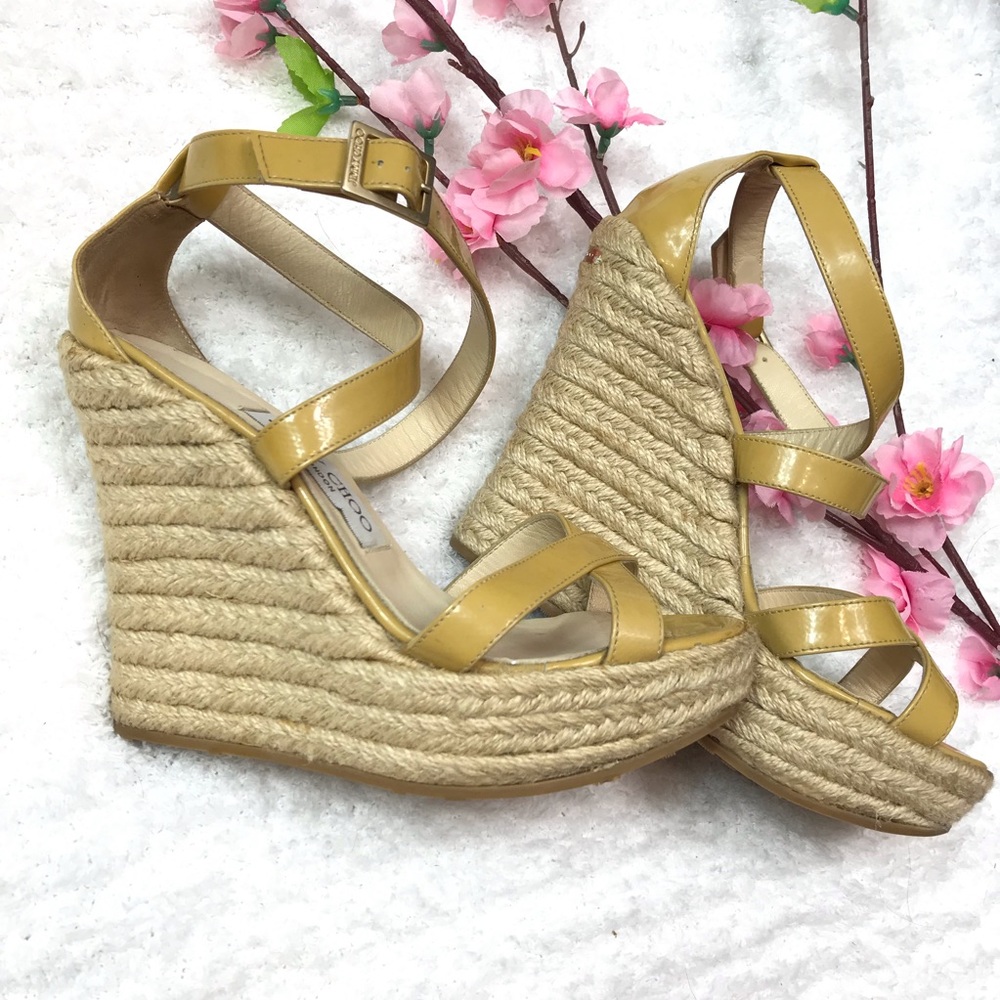 JIMMY CHOO PHOENIX ESPADRILLE WEDGES Sz 5 1/2